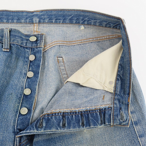 実際に弊社で買取させて頂いたLEVI'S/リーバイス ヴィンテージ 70s 501 刻印2/点々/不均等V/ビッグE/セルビッジ デニムパンツW30L30の画像 2枚目