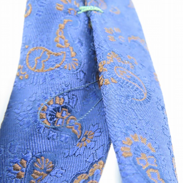 実際に弊社で買取させて頂いたLUIGI BORRELLI/ルイジ ボレッリ ペイズリー柄 ネイビーパープル系 シルク ネクタイの画像 5枚目