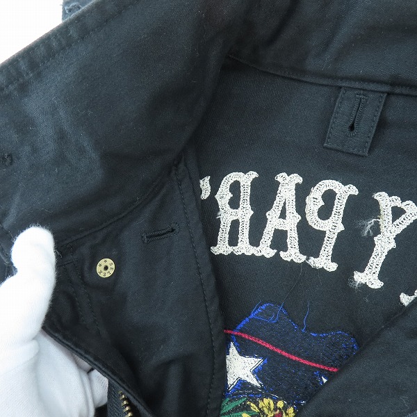 実際に弊社で買取させて頂いたWACKO MARIA/ワコマリア カクテルガール/スカル 刺繍 M-65 フィールドジャケット/ミリタリージャケット/Mの画像 9枚目