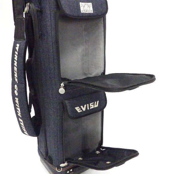 実際に弊社で買取させて頂いたEVISU GOLF/エヴィスゴルフ/エビス 3分割キャディバッグ 収納ボックス・キャスター付き デニム/ジーンズ の画像 7枚目