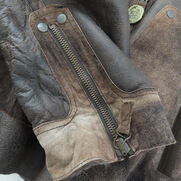 実際に弊社で買取させて頂いたDIESEL/ディーゼル カウレザー ムートンジャケット Mの画像 6枚目