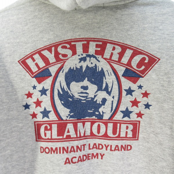実際に弊社で買取させて頂いたHYSTERIC GLAMOUR/ヒステリックグラマー 14SS CLASSIC PUB ガール プリント パーカー グレー 0241CF01/Lの画像 2枚目