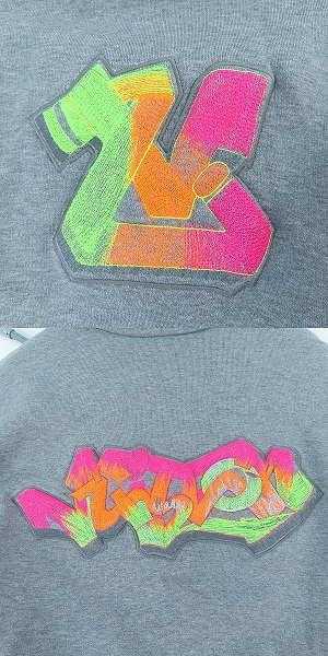 実際に弊社で買取させて頂いた【JPタグ】LOUIS VUITTON/ルイヴィトン 3D LV グラフィティ エンブロイダード ジップフーディ RM222M UYR HNY24W/XLの画像 6枚目