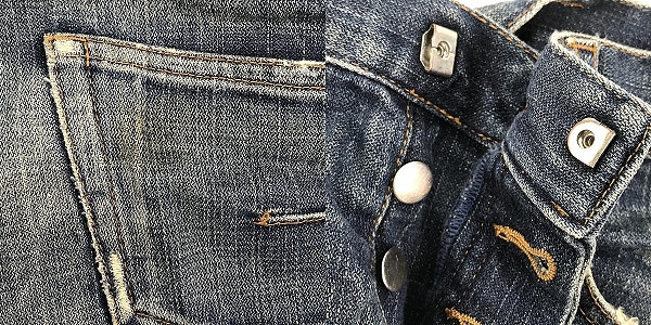 実際に弊社で買取させて頂いたDior Homme/ディオール オム 07SS エディ期 ファインドアゲイン ダメージ加工 デニムパンツ 7E3110610198/28の画像 8枚目