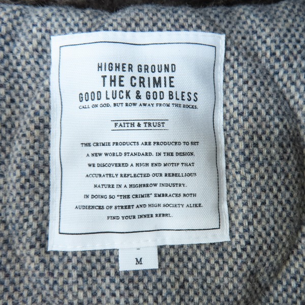 実際に弊社で買取させて頂いたTHE CRIMIE/クライミー ウールコート C1E5-OT4/Mの画像 2枚目