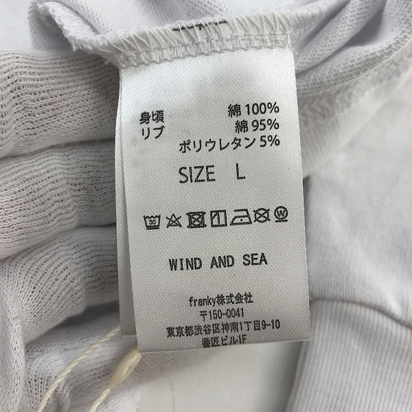 実際に弊社で買取させて頂いた【未使用】HYSTERIC GLAMOUR×WIND AND SEA/ヒステリックグラマー×ウィンダンシー プリント Tシャツ 02233ZI21400 /Lの画像 3枚目