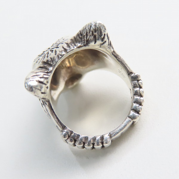 実際に弊社で買取させて頂いたGUCCI/グッチ ANGER FOREST LOVED XXV アンガーフォレスト ウルフヘッドリング/14号の画像 5枚目