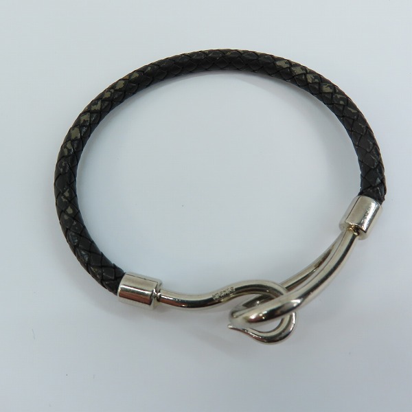 実際に弊社で買取させて頂いたHERMES/エルメス レザー ジャンボブレスレットの画像 4枚目