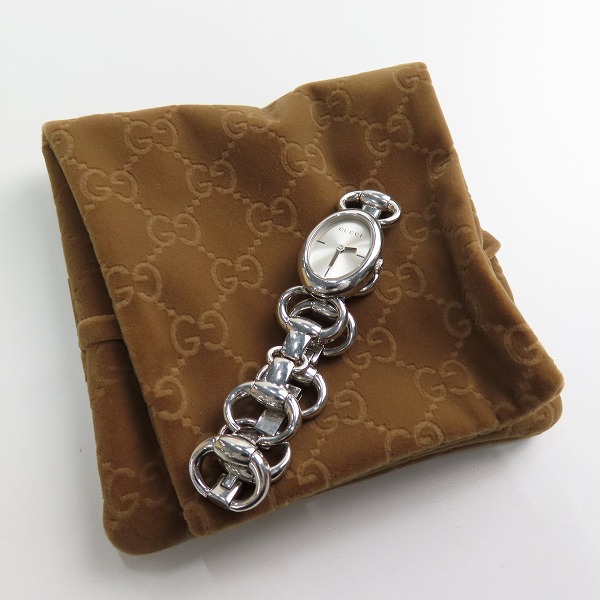 実際に弊社で買取させて頂いたGUCCI/グッチ トルナヴォーニ レディースウォッチ/腕時計 YA118502【動作未確認】の画像 6枚目