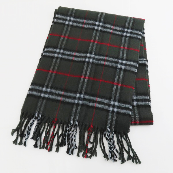 実際に弊社で買取させて頂いたBurberrys/バーバリーズ ノバチェック柄 ウールマフラー ダークグレー