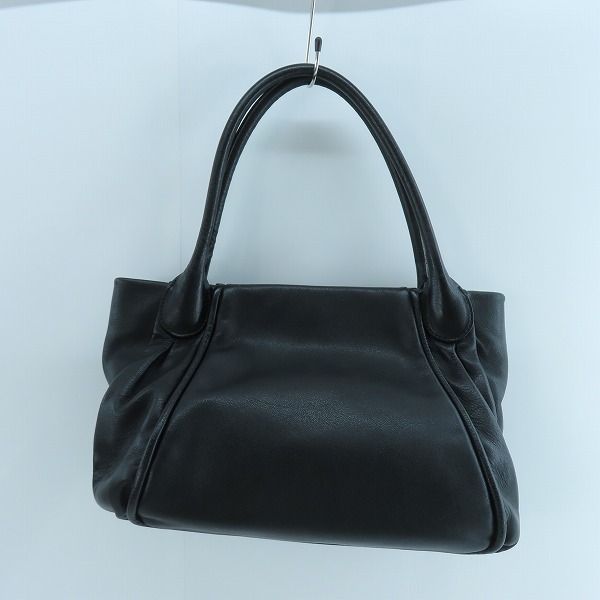 実際に弊社で買取させて頂いた土屋鞄製造所/ツチヤカバンセイゾウジョ マイリース ハンドバッグ ブラックの画像 1枚目