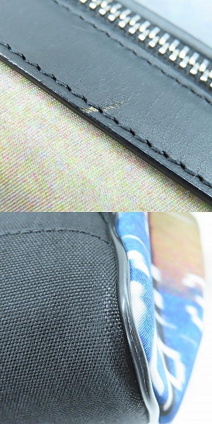 実際に弊社で買取させて頂いたSAINT LAURENT/サンローラン シティ バックパック エコニル/スムースレザー/ナイロン "アズール/オレンジ" 534967FAAFP4383の画像 9枚目