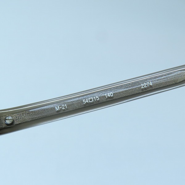 実際に弊社で買取させて頂いた999.9/フォーナインズ ハーフリム 度入り眼鏡/メガネフレーム M-21の画像 5枚目