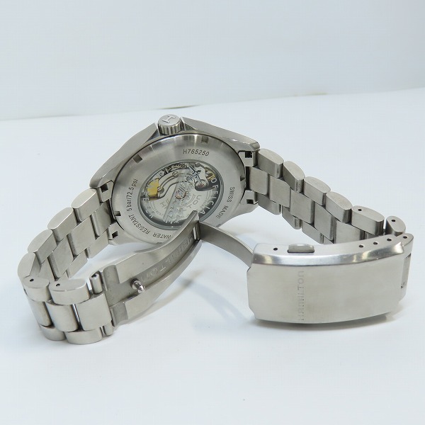 実際に弊社で買取させて頂いたHAMILTON/ハミルトン カーキ アヴィエーション レッドブル エアレース タイムキーパー 裏透け 腕時計 H765250の画像 3枚目