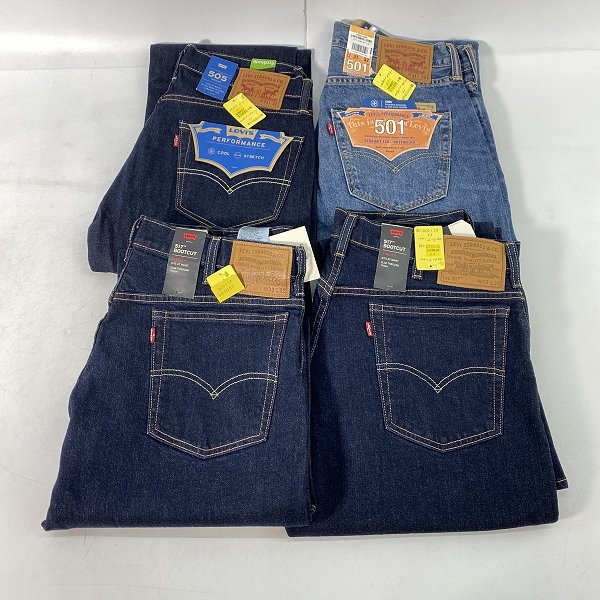 実際に弊社で買取させて頂いた【おまとめ/未使用】LEVIS/リーバイス 501/505/517 デニムパンツ