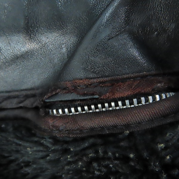 実際に弊社で買取させて頂いたSCHOTT/ショット ライナー付き レザー シングルライダースジャケット/38の画像 6枚目