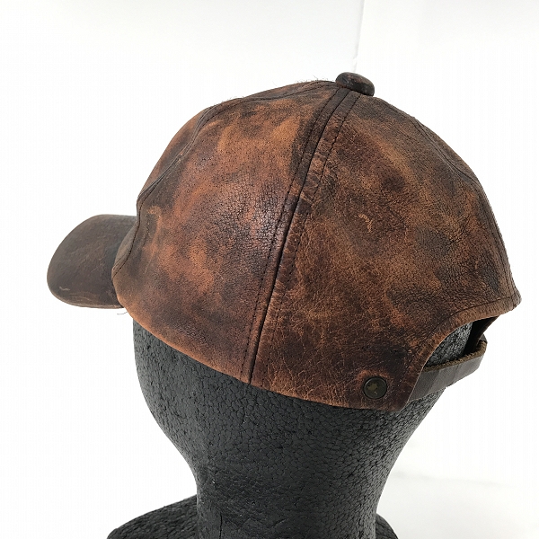 実際に弊社で買取させて頂いたCA4LA/カシラ レザー  6パネル キャップの画像 2枚目