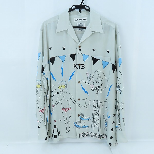 実際に弊社で買取させて頂いたWACKO MARIA/ワコマリア 23AW 世界平和プロジェクト HAWAIIAN SHIRT 長袖シャツ/XL