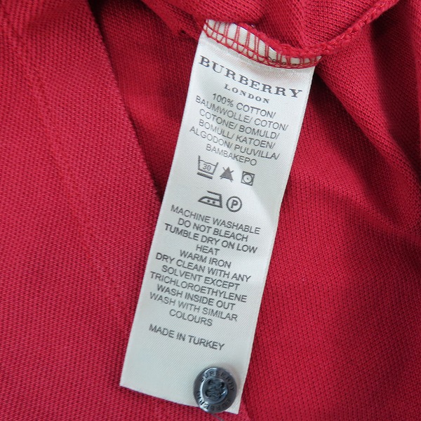 実際に弊社で買取させて頂いたBURBERRY LONDON/バーバリーロンドン チェック柄切替 半袖ポロシャツ/XLの画像 3枚目