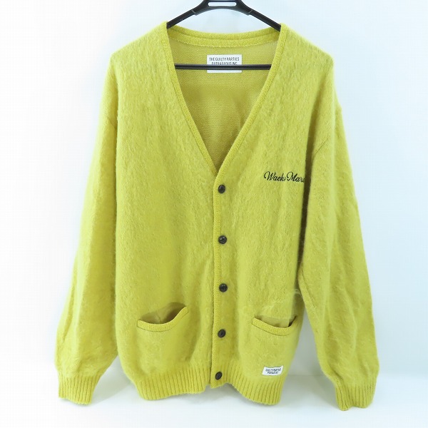 実際に弊社で買取させて頂いたWACKO MARIA/ワコマリア GUILTY PARTIES モヘア ウール カーディガン イエロー/XL