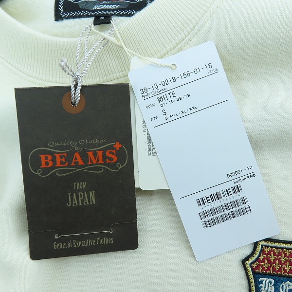実際に弊社で買取させて頂いた【未使用】BEAMS PLUS/ビームスプラス 別注 PALACE/GRAPHIC CREW/スウェット 38-13-0218-156/Sの画像 6枚目