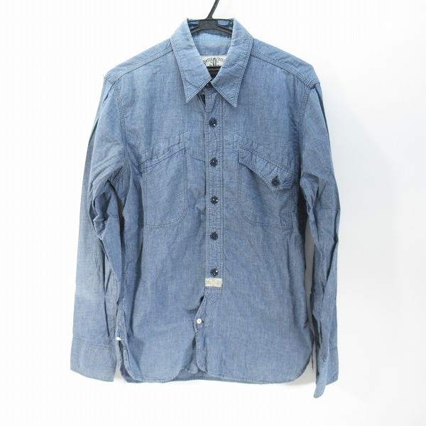 実際に弊社で買取させて頂いたSUGAR CANE×Mister Freedom/シュガーケン×ミスターフリーダム シャンブレー 長袖シャツ/M