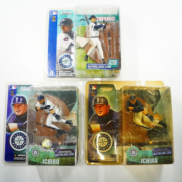 実際に弊社で買取させて頂いた【未開封】McFARLANE TOYS/マクファーレントイズ SPORTSPICKS イチロー マリナーズ フィギュア 3点セット