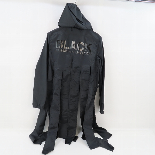実際に弊社で買取させて頂いた(2)【未使用】BLACK COMME des GARCONS/ブラックコムデギャルソン 短冊ナイロンコート AD2019 1D-J041/Sの画像 1枚目
