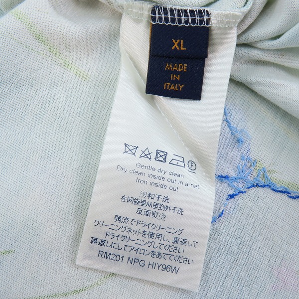 実際に弊社で買取させて頂いた【JPタグ】LOUIS VUITTON ヴァージルアブロー 20SS プリントエンブロイダリーフラワー RM201 NPG HIY96W 半袖Tシャツ/XLの画像 3枚目