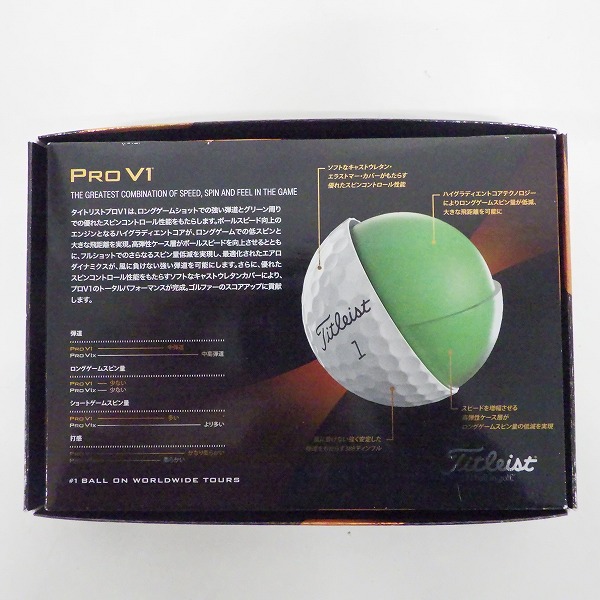 実際に弊社で買取させて頂いた【未使用】Titleist/タイトリスト PRO V1 ゴルフボール ホワイト 1ダース の画像 4枚目