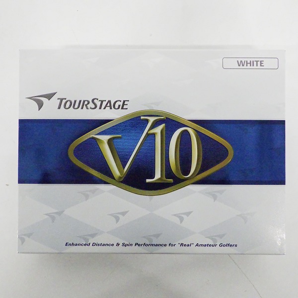 実際に弊社で買取させて頂いた【未使用】BRIDGESTONE/ブリヂストン TOURSTAGE/ツアーステージ V10 WHITE ゴルフボール ホワイト 1ダースの画像 2枚目