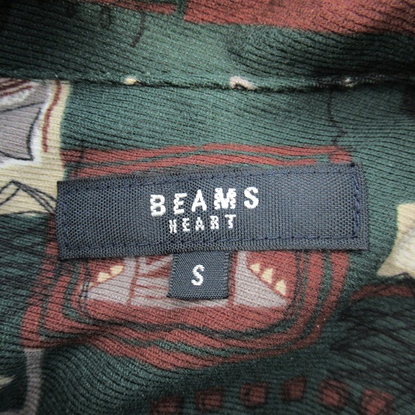 実際に弊社で買取させて頂いた【未使用】BEAMS HEART/ビームスハート レトロプリント ロングスリーブ ビッグ シャツ 42-11-0014-459/Sの画像 2枚目