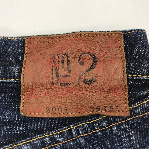 実際に弊社で買取させて頂いたEVISU/エヴィス かもめ Lot2001 No2 デニムパンツ/36×35の画像 2枚目