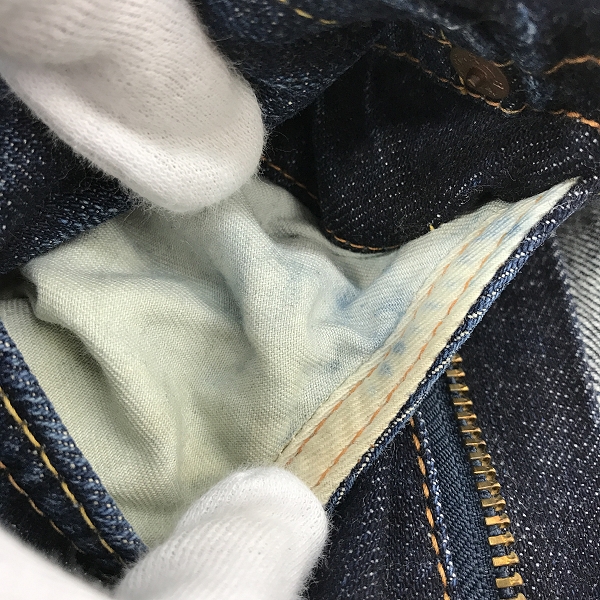 実際に弊社で買取させて頂いたEVISU/エヴィス かもめ Lot.7001 デニム ハーフパンツ/34の画像 6枚目