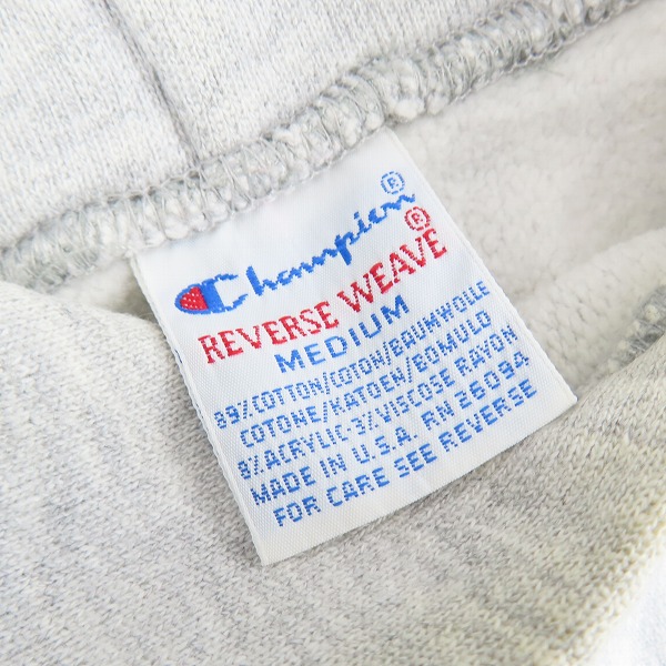 実際に弊社で買取させて頂いたChampion/チャンピオン 90s頃 REVERSE WEAVE/リバースウィーブ パーカー /Mの画像 2枚目