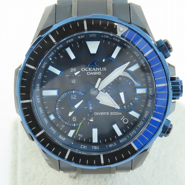 実際に弊社で買取させて頂いたCASIO/カシオ OCEANUS/オシアナス カシャロ チタン OCW-P2000B-1AJF 200Mの画像 1枚目