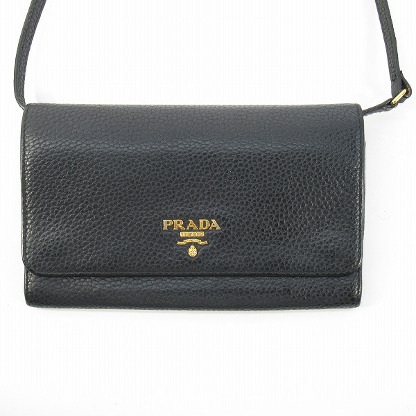 実際に弊社で買取させて頂いたPRADA/プラダ レザー ショルダーウォレット/財布
