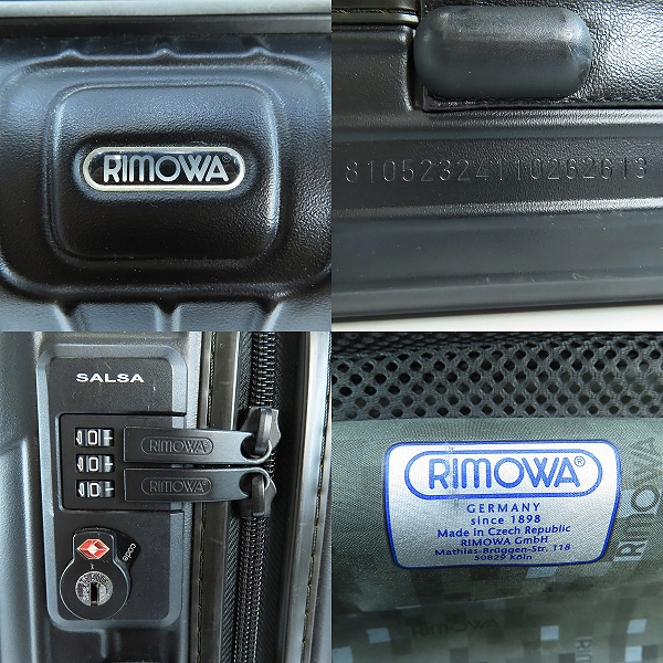 実際に弊社で買取させて頂いたRIMOWA/リモワ SALSA/サルサ 4輪 マルチホイール キャリーケース 810.52の画像 6枚目