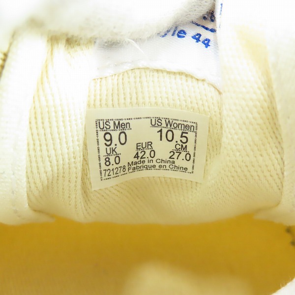 実際に弊社で買取させて頂いた【未使用】VANS/ ヴァンズ AUTHENTIC 44 DX/オーセンティック44DX スニーカー VN0A38ENMR4/27の画像 5枚目