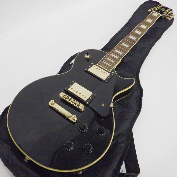 実際に弊社で買取させて頂いた★【弦無し】Mavis/メイビス レスポールカスタムType エレキギター セットネック ソフトケース付