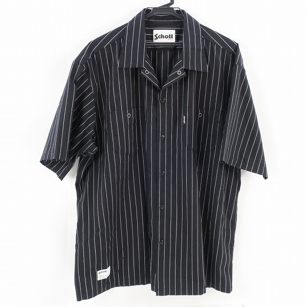 実際に弊社で買取させて頂いたSchott/ショット ストライプ柄 半袖 シャツ 782-3123018/XL