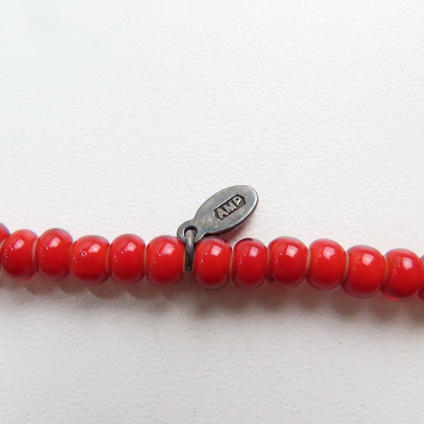 実際に弊社で買取させて頂いたAMP JAPAN/アンプジャパン ビーズ ネックレス レッド/ブルーの画像 2枚目