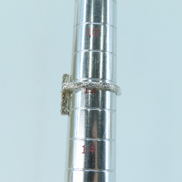 実際に弊社で買取させて頂いたLoree Rodkin/ローリーロドキン 10Pクリアストーン入り アラベスクデザイン クロスリング/12.5号の画像 8枚目