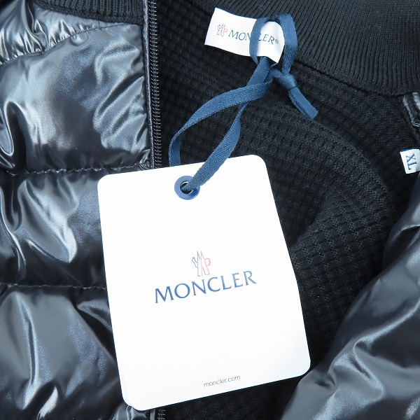 実際に弊社で買取させて頂いた【JPタグ】MONCLER/モンクレール 21AW CARDIGAN TRICOT/ダウン切り替え カーディガン ジャケット G20919B00002/XLの画像 6枚目