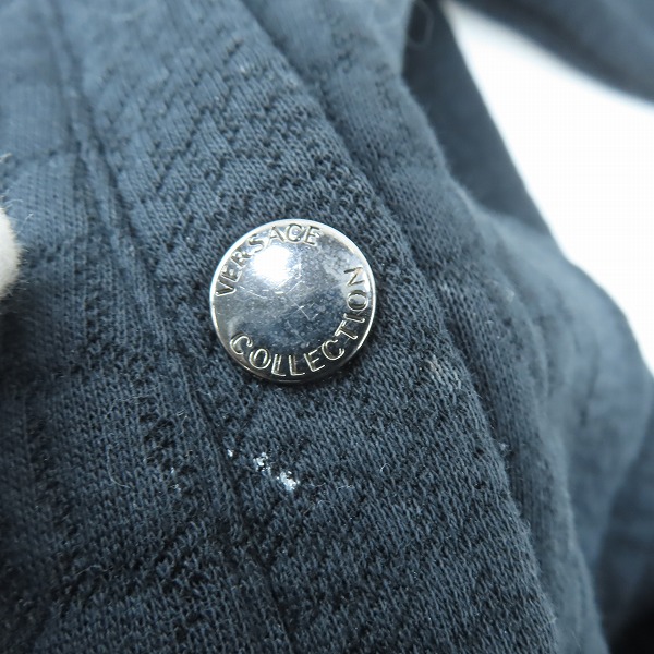 実際に弊社で買取させて頂いたVERSACE COLLECTION/ヴェルサーチ コレクション ジップアップパーカー ブラック/XLの画像 7枚目