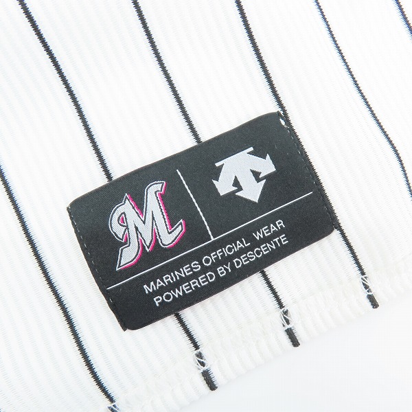 実際に弊社で買取させて頂いたDESCENTE/デサント NPB 千葉ロッテマリーンズ 2005年 アジアチャンピオン ホーム レプリカ ユニフォーム DLM-081S/FREEの画像 2枚目