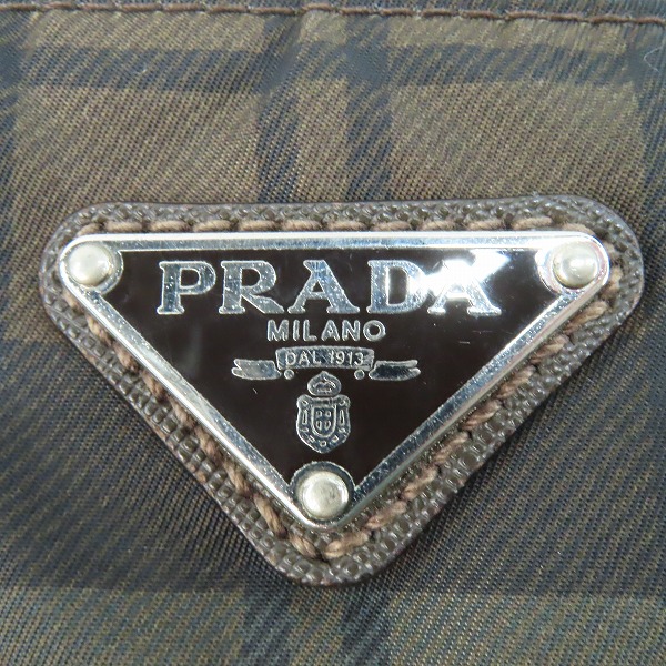 実際に弊社で買取させて頂いたPRADA/プラダ ナイロン チェック柄ショルダーバッグ  VA053Mの画像 5枚目