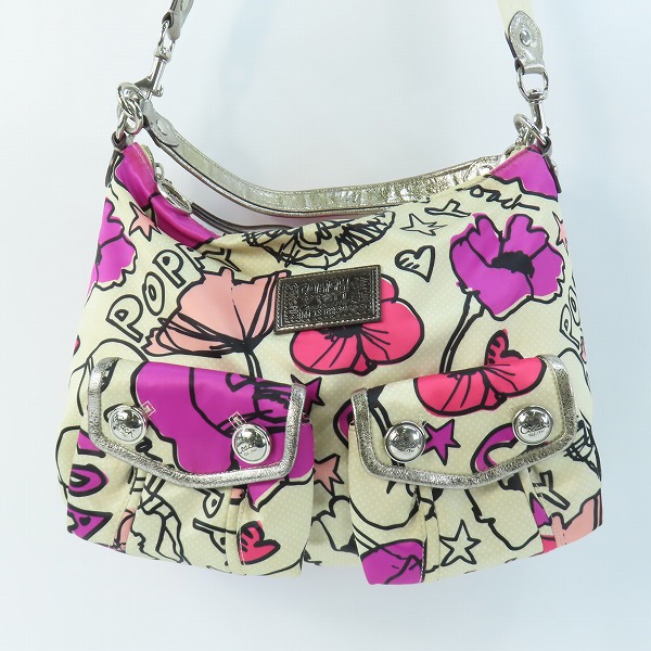 実際に弊社で買取させて頂いたCOACH/コーチ F16493 ポピー サテン ワンハンドル ワンショルダーバッグ 