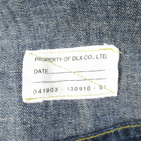 実際に弊社で買取させて頂いたDELUXE/デラックス デニム シャツ/Ｌの画像 5枚目