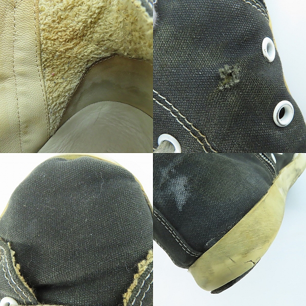 実際に弊社で買取させて頂いた【観賞用】GOLDEN GOOSE/ゴールデングース キャンバスハイカットスニーカー ブラック/43の画像 7枚目